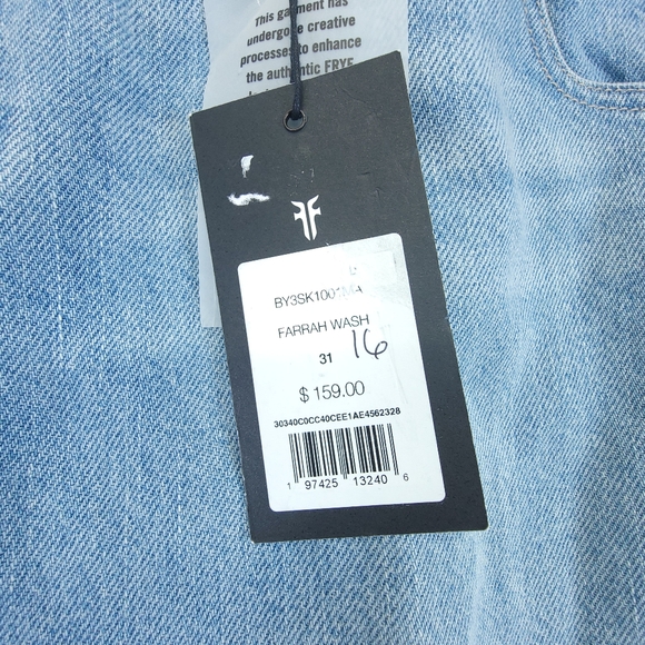 Frye Women's Front-Slit Seamed Denim Skirt Size 31 Farrah Wash NWT - Picture 6 of 8